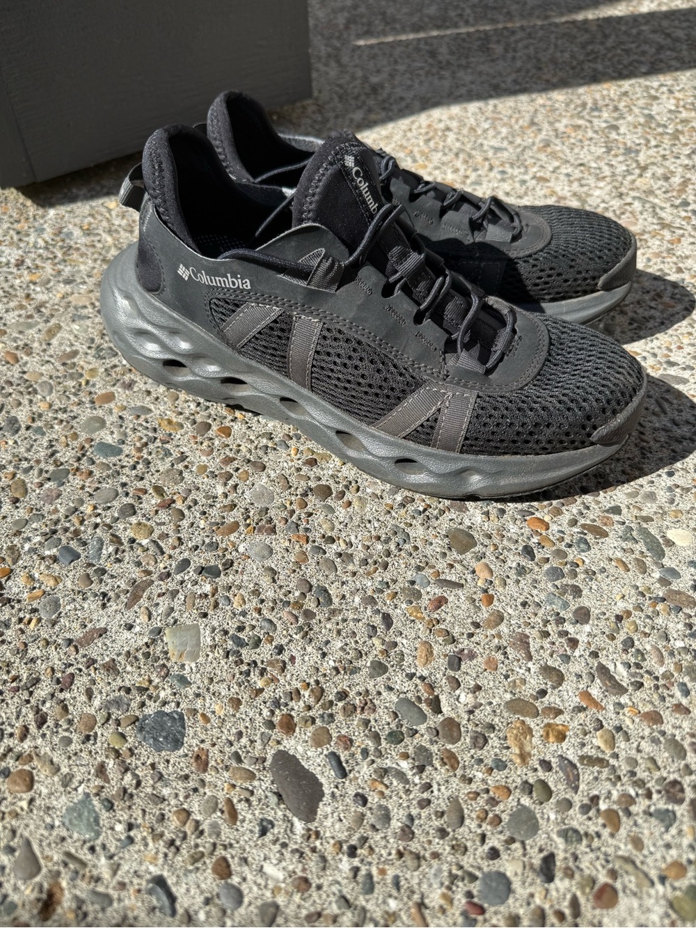 Columbia Kids Black Grey Breathable Water Shoes